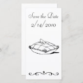 Save The Date Enregistrer la date Cinderella Slipper Fairytale A (Devant / Derrière)