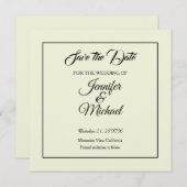 Save The Date Enregistrer la date Classical Beige (Devant / Derrière)
