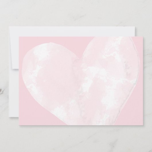 Save The Date Enregistrer la date Coeur d'aquarelle blanc sur la (Dos)