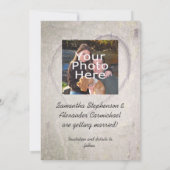 Save The Date Enregistrer la date, coeur sculpté dans l'arbre Fa (Dos)