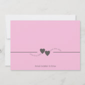 Save The Date Enregistrer la date Coeurs roses (Dos)