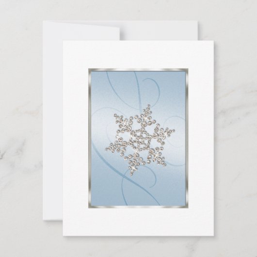 Save The Date Enregistrer la date Crystal Snow Flake (Devant)