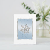 Save The Date Enregistrer la date Crystal Snow Flake (Debout devant)