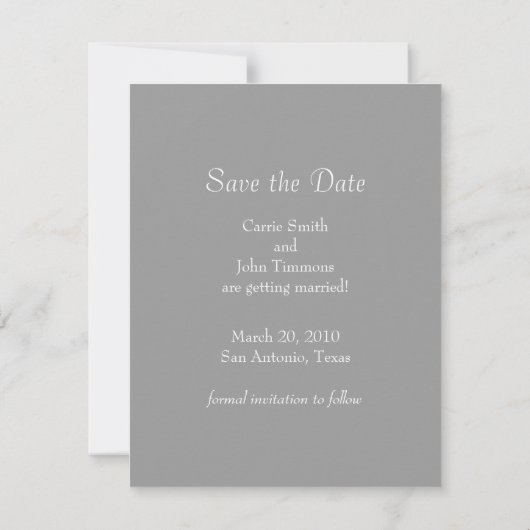 Save The Date Enregistrer la date Crystal Snow Flake (Dos)