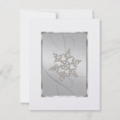 Save The Date Enregistrer la date Crystal Snow Flake Grey (Devant)