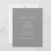 Save The Date Enregistrer la date Crystal Snow Flake Grey (Dos)