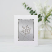 Save The Date Enregistrer la date Crystal Snow Flake Grey (Debout devant)