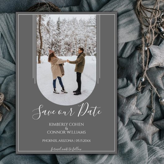 Save The Date Enregistrer la date de la photo de l'arche Boho | 