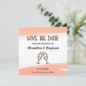 Save The Date Enregistrer la date de mariage moderne aquarelle p (Debout devant)