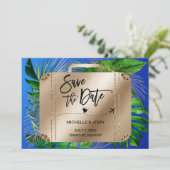 Save The Date Enregistrer la date Destination Mariage valise voy (Debout devant)