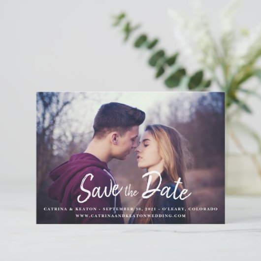 Save The Date Enregistrer la date - do-it-yourself photo et coul (Debout devant)