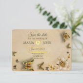 Save The Date Enregistrer la date d'origine des papillons (Debout devant)