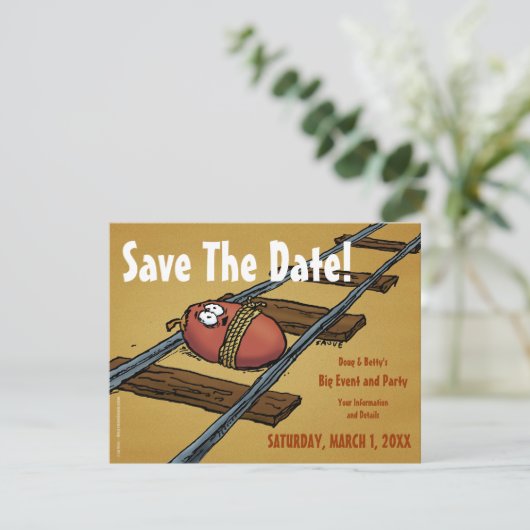 Save The Date Enregistrer la date drôle Date sur les pistes Invi (Debout devant)