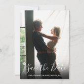 Save The Date Enregistrer la date Elegant Script Simple Photo mo (Devant)