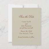 Save The Date Enregistrer la date Embossée Pastel Damask (Dos)