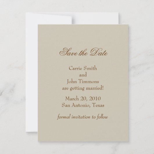 Save The Date Enregistrer la date Embossée Pastel Damask (Dos)