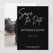 Save The Date Enregistrer la date en noir (Devant / Derrière)