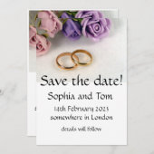 Save The Date ENREGISTRER LA DATE - Enregistrer la date du maria (Devant / Derrière)