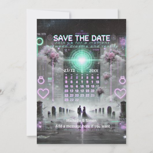 Save The Date 💌 "Enregistrer la date : Eternal Glitch Mariage" (Devant)