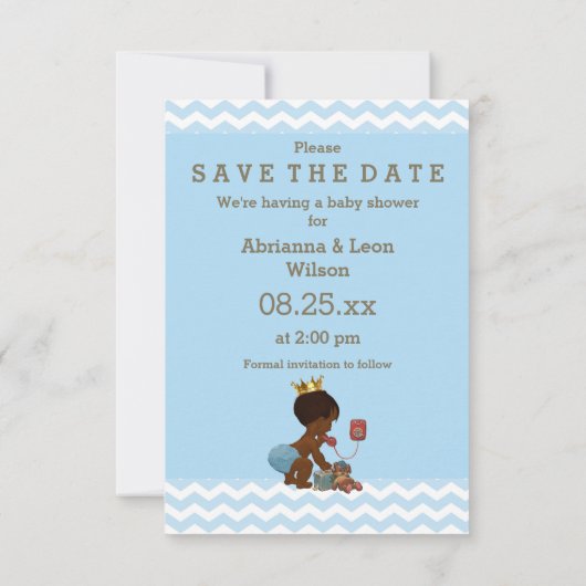 Save The Date Enregistrer la date Ethnic Prince sur le téléphone (Dos)