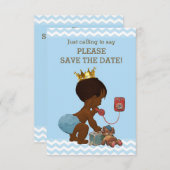 Save The Date Enregistrer la date Ethnic Prince sur le téléphone (Devant / Derrière)