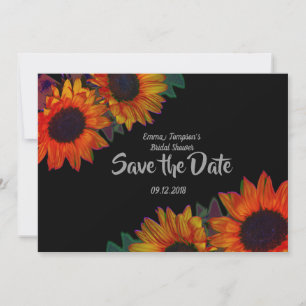 Save The Date Enregistrer la date, Fête des mariées tournesol