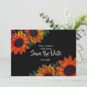 Save The Date Enregistrer la date, Fête des mariées tournesol (Debout devant)