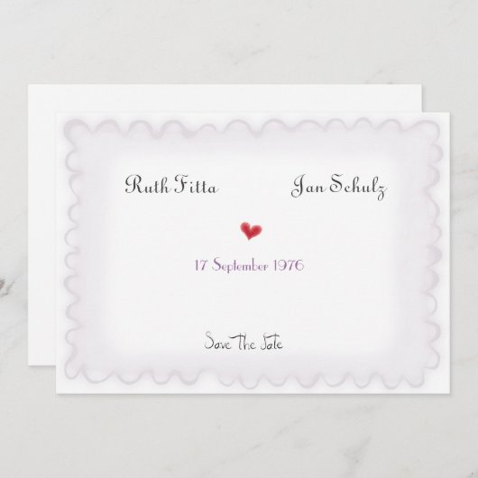 Save The Date Enregistrer la date fine art papier gaufré classe  (Devant / Derrière)
