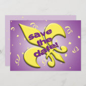 Save The Date Enregistrer la date Fleur de Lys Mariage Faire-par (Devant / Derrière)