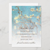 Save The Date Enregistrer la date Fleurs d'amandes (Devant / Derrière)