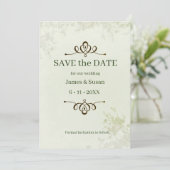 Save The Date Enregistrer La Date Formal Flat Enregistrer La Car (Debout devant)