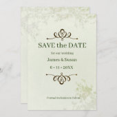Save The Date Enregistrer La Date Formal Flat Enregistrer La Car (Devant / Derrière)