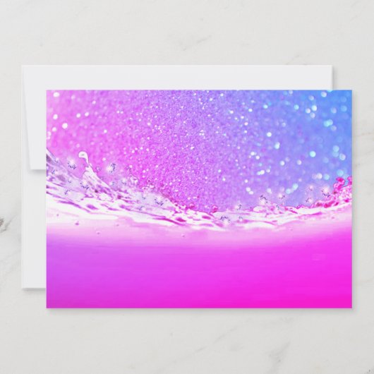 Save The Date Enregistrer La Date Fuchsia Pink Crystals Ocean Om (Dos)