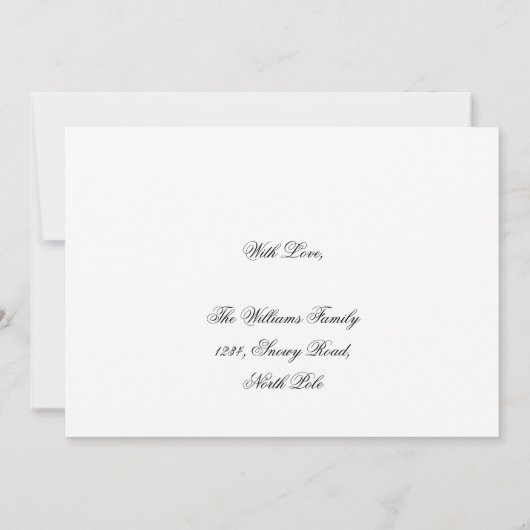 Save The Date Enregistrer La Date Gold Script Ruban Noël Fête (Dos)