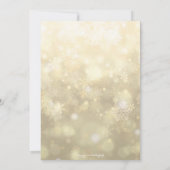 Save The Date Enregistrer La Date Gold Sparkle Snowflake (Dos)