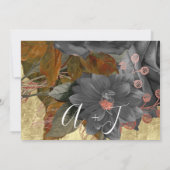 Save The Date Enregistrer la date Gris Wreath Or (Dos)