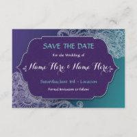 Enregistrer La Date Henna Style Jewel Wedel Invite