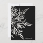 Save The Date Enregistrer la date Hiver Snowflake Simple Mariage (Dos)