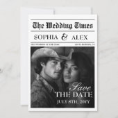 Save The Date Enregistrer La Date Journaux Mariage Occidental (Devant)
