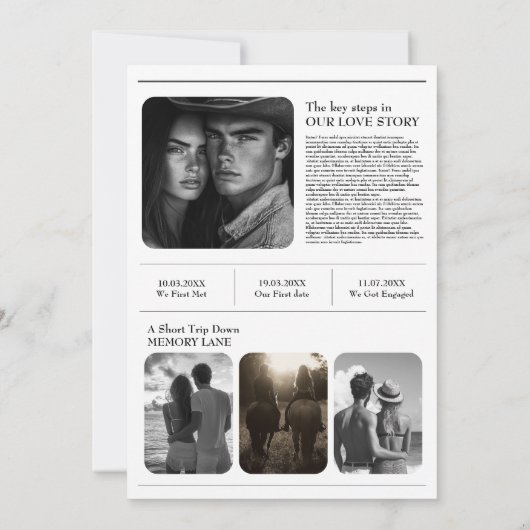 Save The Date Enregistrer La Date Journaux Mariage Occidental (Dos)