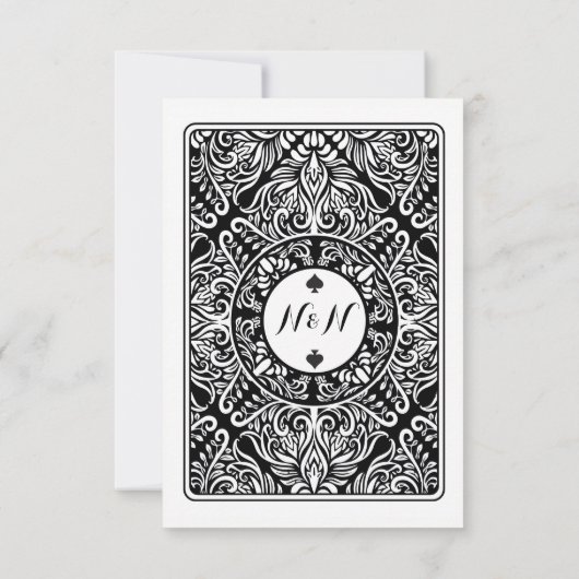 Save The Date Enregistrer La Date King Queen Ace Spades Mariage (Dos)