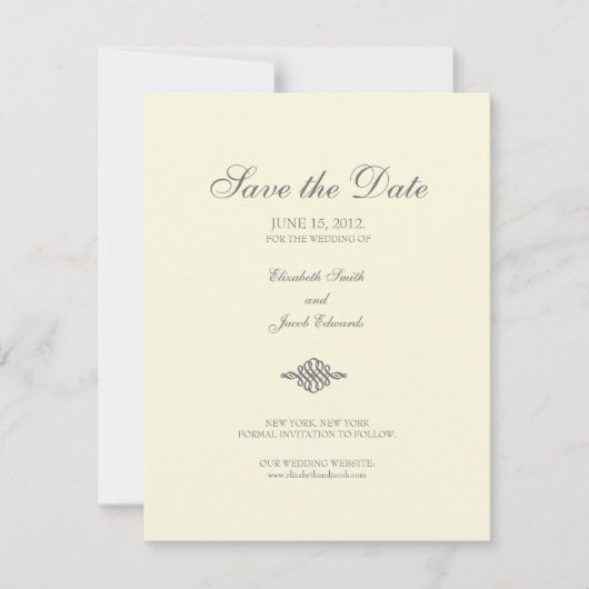 Save The Date Enregistrer la date // La collection Elegance (Devant)