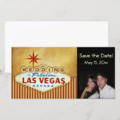 Save The Date Enregistrer la date Las Vegas Mariage Photocard (Devant / Derrière)