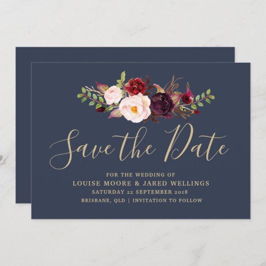 Save The Date Enregistrer la date - Lucy Suite (Devant / Derrière)