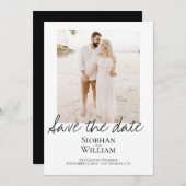 Save The Date Enregistrer la date manuscrite photo personnalisée (Devant / Derrière)