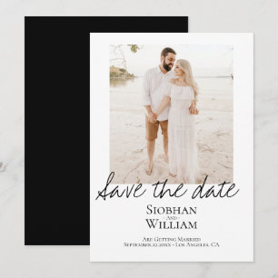Save The Date Enregistrer la date manuscrite photo personnalisée