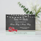 Save The Date Enregistrer La Date Mariage Crawfish Boil Lobster  (Debout devant)