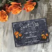 Save The Date Enregistrer la date Mariage d'Halloween Rose orang