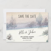 Save The Date Enregistrer La Date Mariage D'Hiver (Devant)