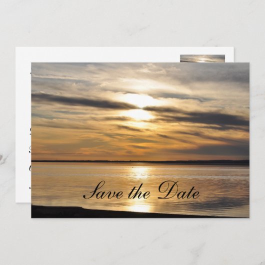 Save The Date Enregistrer la date - mariage d'or (1) (Devant / Derrière)